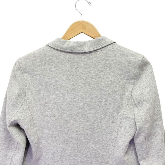 Boston Proper Jersey Knit Single Button Blazer Light Heather Gray Women’s Size 2 - Picture 10 of 15